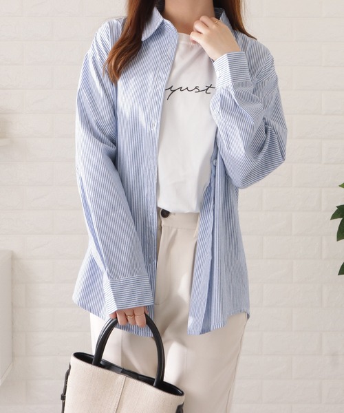 Lace Ladies(レースレディース)の「オーバーサイズドロップショルダーシャツ(シャツ/ブラウス・レディース・ブラック/ブルー/ミント・FREE/S)」の13枚目の写真