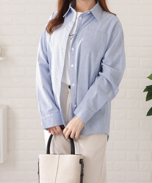 Lace Ladies(レースレディース)の「オーバーサイズドロップショルダーシャツ(シャツ/ブラウス・レディース・ブラック/ブルー/ミント・FREE/S)」の8枚目の写真