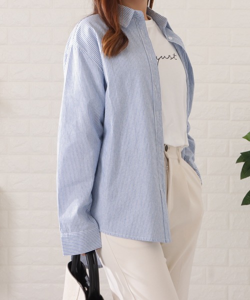 Lace Ladies(レースレディース)の「オーバーサイズドロップショルダーシャツ(シャツ/ブラウス・レディース・ブラック/ブルー/ミント・FREE/S)」の11枚目の写真