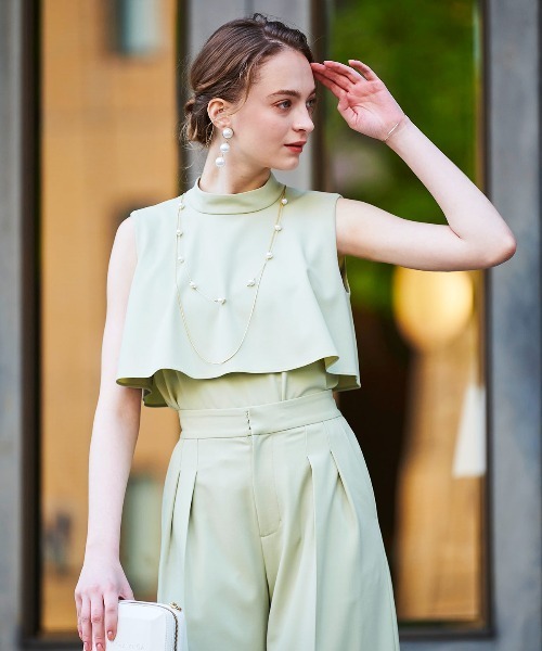 And Couture - And Couture  アンドクチュール　ブラウス　ノースリーブ　トップス AND COUTURE（アンドクチュール）の「【WEB限定】ハイカラー