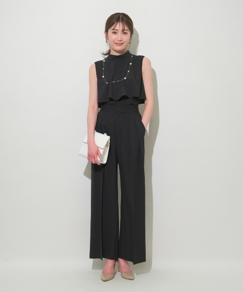 AND COUTURE(アンドクチュール)の「【WEB限定】ハイカラーノースリブラウス(シャツ/ブラウス・レディース・オフホワイト/グリーン/カーキ/ブラック/ベージュ・MEDIUM)」の7枚目の写真