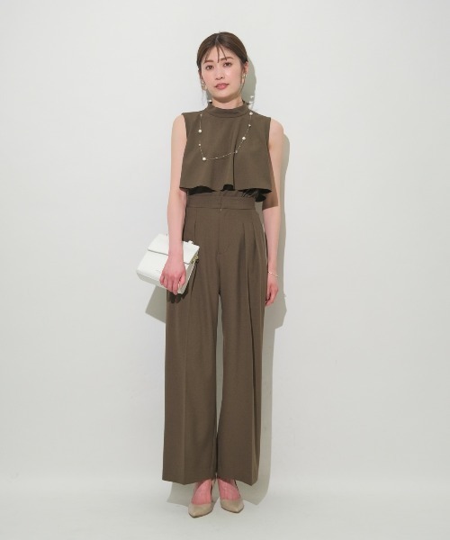 And Couture - And Couture  アンドクチュール　ブラウス　ノースリーブ　トップス AND COUTURE（アンドクチュール）の「【WEB限定】ハイカラー