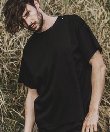 【NO ID.】Asymmetry Layered Crew Neck T-shirt / アシンメトリー レイヤード クルー ネック Tシャツ