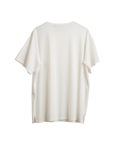 NO ID.(ノーアイディ)の「【NO ID.】Asymmetry Layered Crew Neck T-shirt / アシンメトリー レイヤード クルー ネック Tシャツ(Tシャツ/カットソー・メンズ・ブラック/グレー/ホワイト・1/2)」の6枚目の写真
