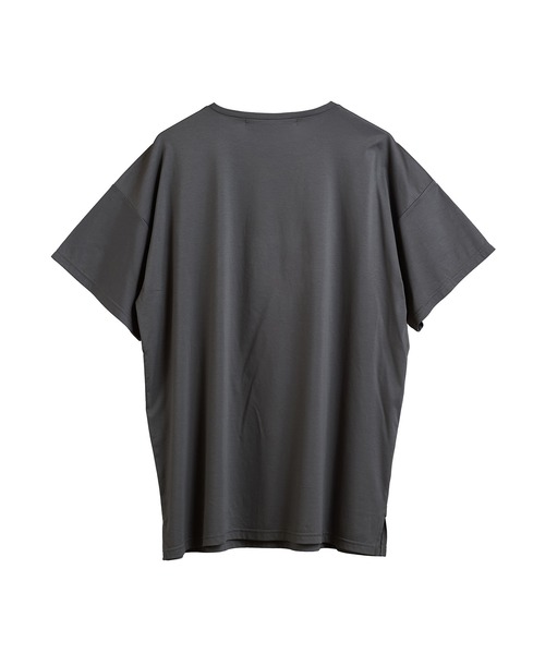 NO ID.(ノーアイディ)の「【NO ID.】Asymmetry Layered Crew Neck T-shirt / アシンメトリー レイヤード クルー ネック Tシャツ(Tシャツ/カットソー・メンズ・ブラック/グレー/ホワイト・1/2)」の15枚目の写真