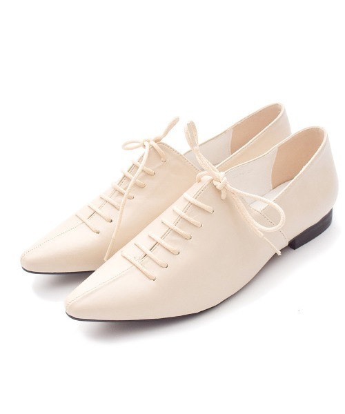 tukn.（トゥクン）の「【tukn.トゥクン】 レースアップマニッシュシューズ/ポインテッド/紐靴（その他シューズ・レディース・ブラック/ホワイト・S/M/L）」の14枚目の写真