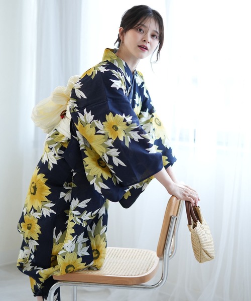 セール】ひとりで着れる！かんたん二部式浴衣セット utatane