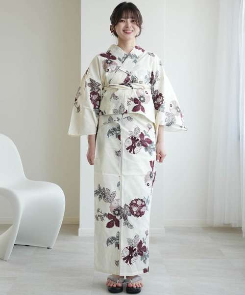 セール】ひとりで着れる！かんたん二部式浴衣セット utatane