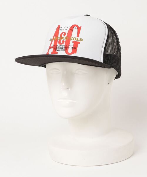 ACAPULCO GOLD(アカプルコゴールド)の「ACAPULCO GOLD / DISTILLERY TRUCKER HAT(キャップ・メンズ・ネイビー×ホワイト/ブラック×ホワイト・ONE SIZE)」の2枚目の写真