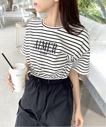 OLIVE des OLIVE | 裾リボンクロップドTシャツ　1031060430(Tシャツ/カットソー)