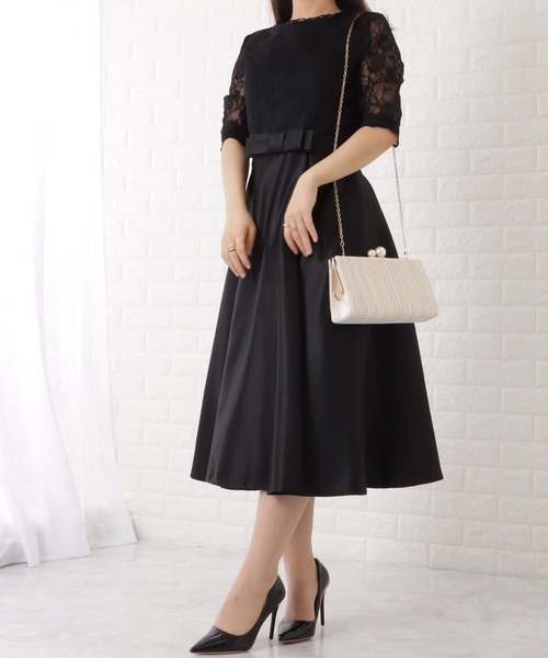Lace Ladies(レースレディース)の「スクエア型パールがま口クラッチバッグ(クラッチバッグ・レディース・ブラック/アイボリー/ベージュ/ネイビー・FREE)」の5枚目の写真