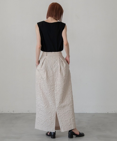 VACANCY(ヴァカンシー)の「フクレジャガードハイウエストスカート(スカート・レディース・グレイッシュベージュ/ブラック・SMALL/MEDIUM)」の21枚目の写真