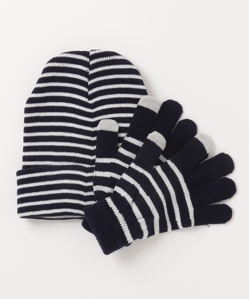 fridge(フリッジ)の「【GOLDCOAST】BEANIE AND GLOVE SET(手袋・メンズ・ライトイエロー/グレー/ホワイト×ブルー/グリーン/ホワイト/レッド系その他/オレンジ系/ネイビー/レッド系1・ONE SIZE/ONESIZE)」の3枚目の写真