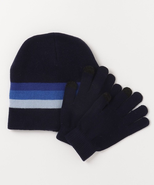 fridge(フリッジ)の「【GOLDCOAST】BEANIE AND GLOVE SET(手袋・メンズ・ライトイエロー/グレー/ホワイト×ブルー/グリーン/ホワイト/レッド系その他/オレンジ系/ネイビー/レッド系1・ONE SIZE/ONESIZE)」の5枚目の写真
