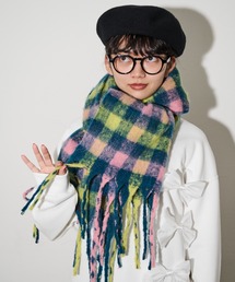 ギンガムチェックボリュームマフラー