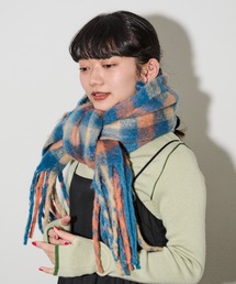 MERLOT | ギンガムチェックボリュームマフラー(マフラー)