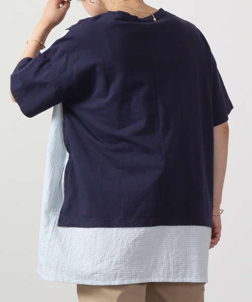 EMAGO カラフル葉っぱの切り替えチュニック 半袖（チュニック）｜Emago（イマゴ）