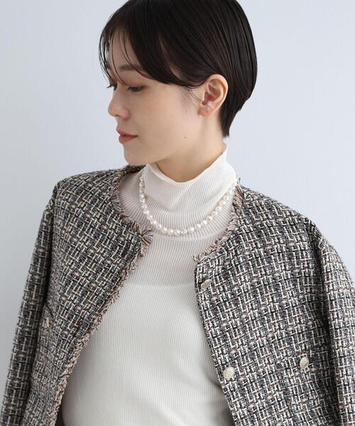INDIVI(インディヴィ)の「◆【フェイクパール】ショートネックレス(ネックレス・レディース・ホワイト系7/オフホワイト・00)」の8枚目の写真