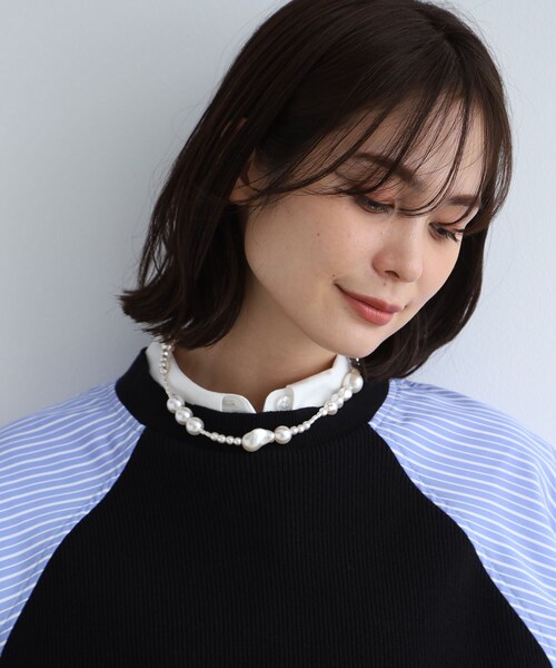 INDIVI(インディヴィ)の「◆【フェイクパール】ショートネックレス(ネックレス・レディース・ホワイト系7/オフホワイト・00)」の11枚目の写真