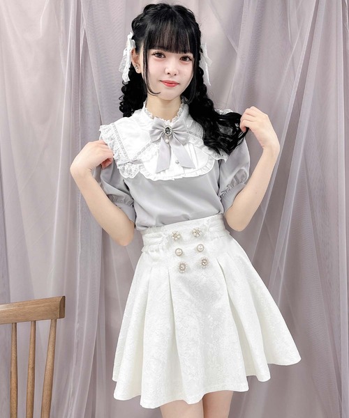 ROJITA(ロジータ)の「ボリューム三角衿ブラウス(シャツ/ブラウス・レディース・ブラック/ホワイト/パープル・FREE)」の8枚目の写真