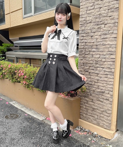 ROJITA(ロジータ)の「ボリューム三角衿ブラウス(シャツ/ブラウス・レディース・ブラック/ホワイト/パープル・FREE)」の12枚目の写真