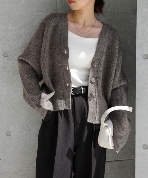 BRUNELLO CUCINELLI モニーレボール 畦編みカーディガン S 畦編みパールニットカーディガンsdpxyf2953 ブラウン – [公式