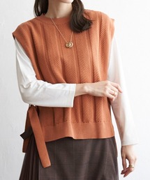 ikka | サイドリボンニットベスト(ベスト)