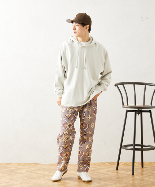 JOURNAL STANDARD relume(ジャーナルスタンダード レリューム)の「CALIFORNIA スリット プルオーバーパーカー(パーカー・メンズ・ベージュ系その他/ブラック/ライトグリーン/ダークブルー・MEDIUM/LARGE)」の5枚目の写真