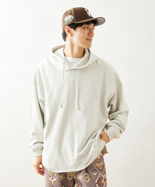 JOURNAL STANDARD relume(ジャーナルスタンダード レリューム)の「CALIFORNIA スリット プルオーバーパーカー(パーカー・メンズ・ベージュ系その他/ブラック/ライトグリーン/ダークブルー・MEDIUM/LARGE)」の12枚目の写真
