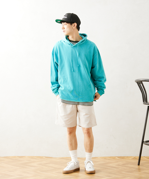 JOURNAL STANDARD relume(ジャーナルスタンダード レリューム)の「CALIFORNIA スリット プルオーバーパーカー(パーカー・メンズ・ベージュ系その他/ブラック/ライトグリーン/ダークブルー・MEDIUM/LARGE)」の15枚目の写真