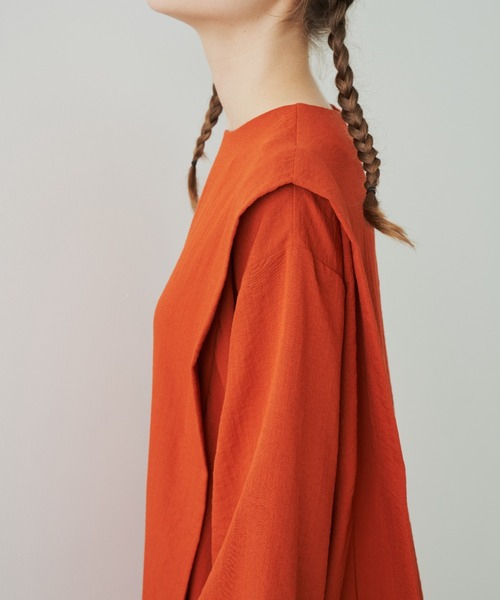 EDIT Gris(エディットグリ)の「Aラインショルダータックワンピース(ワンピース・レディース・オレンジ/ドット/ブラック・FREE)」の21枚目の写真