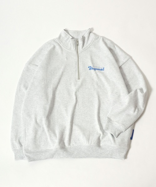 Salong hameu（サロン ハミュー）の「「別注」 柴犬紹介メニューフォトバックプリント ハーフジップスウェット長袖プルオーバー（裏起毛）/メンズ レディース/犬モチーフ/犬グッズ（スウェット・レディース・グレー系その他/ブラック系その他/ロイヤルブルー/ホワイト系その他/ホワイト/ブラック/アッシュグレー/ブルー・L/M/XL）」の15枚目の写真