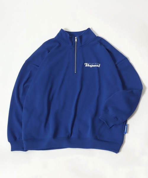 Salong hameu（サロン ハミュー）の「「別注」 柴犬紹介メニューフォトバックプリント ハーフジップスウェット長袖プルオーバー（裏起毛）/メンズ レディース/犬モチーフ/犬グッズ（スウェット・レディース・グレー系その他/ブラック系その他/ロイヤルブルー/ホワイト系その他/ホワイト/ブラック/アッシュグレー/ブルー・L/M/XL）」の19枚目の写真