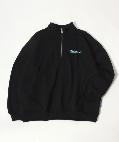 Salong hameu（サロン ハミュー）の「「別注」 柴犬紹介メニューフォトバックプリント ハーフジップスウェット長袖プルオーバー（裏起毛）/メンズ レディース/犬モチーフ/犬グッズ（スウェット・レディース・グレー系その他/ブラック系その他/ロイヤルブルー/ホワイト系その他/ホワイト/ブラック/アッシュグレー/ブルー・L/M/XL）」の13枚目の写真