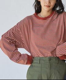 coen | USAコットンレトロボーダーTシャツ（WEB限定カラー）(Tシャツ/カットソー)