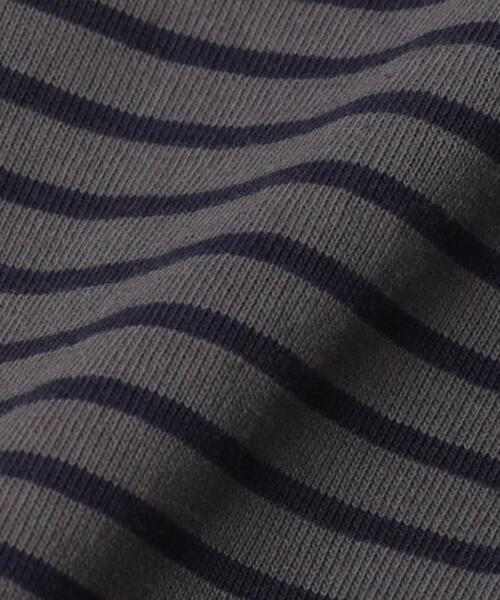 coen（コーエン）の「USAコットンレトロボーダーTシャツ（WEB限定カラー）（Tシャツ/カットソー・レディース・ブラック/ベージュ/パープル/ブラウン/オレンジ/モカ/ナチュラル/オレンジ系その他/ダークグレー・M/L）」の14枚目の写真