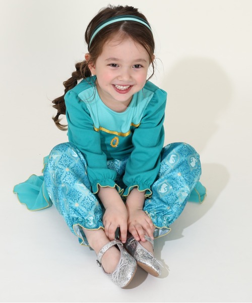 Disney（ディズニー）の「ディズニー プリンセス/ワンピース8724K（ワンピース・キッズ・その他22/その他29/その他21/ネイビー/ライトグリーン系1/ピンク/ライトブルー/イエロー/レッド/イエロー×グリーン・120cm/130cm/100cm/110cm/90cm）」の2枚目の写真