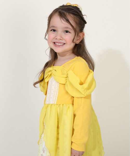 Disney（ディズニー）の「ディズニー プリンセス/ワンピース8724K（ワンピース・キッズ・その他22/その他29/その他21/ネイビー/ライトグリーン系1/ピンク/ライトブルー/イエロー/レッド/イエロー×グリーン・120cm/130cm/100cm/110cm/90cm）」の5枚目の写真