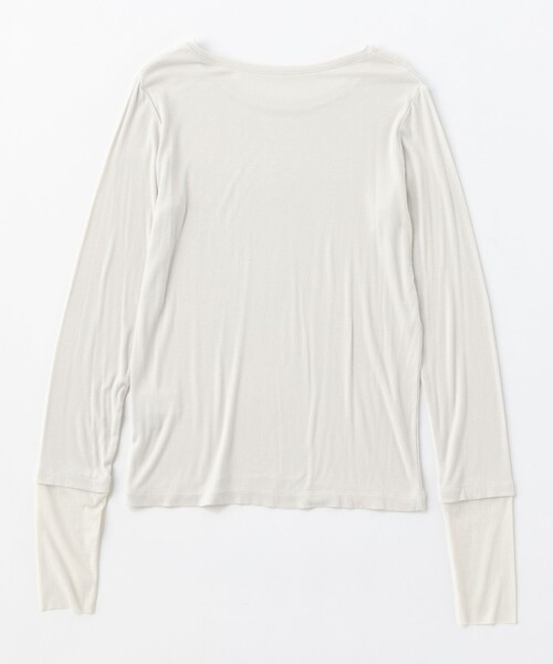 UNFILO(アンフィーロ)の「【洗える】シアーカフスインナー(Tシャツ/カットソー・レディース・アイボリー系/ホワイト系・LARGE/SMALL/MEDIUM)」の7枚目の写真