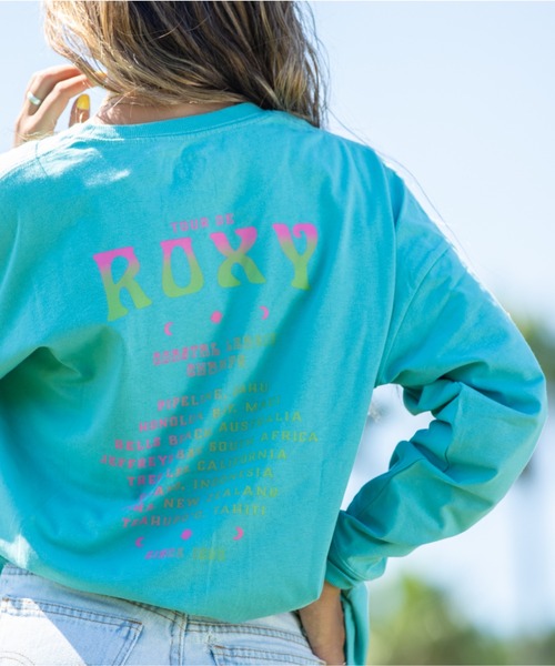 ROXY(ロキシー)の「【ZOZO別注アイテム】TOUR DE ROXY L/S TE/ロキシーバックプリント長袖ロンT(Tシャツ/カットソー・レディース・グリーン/ホワイト/ブラック・FREE)」の2枚目の写真