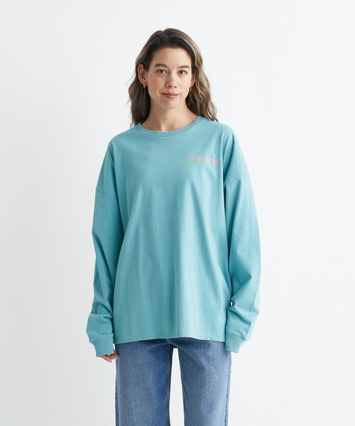 ROXY(ロキシー)の「【ZOZO別注アイテム】TOUR DE ROXY L/S TE/ロキシーバックプリント長袖ロンT(Tシャツ/カットソー・レディース・グリーン/ホワイト/ブラック・FREE)」の12枚目の写真