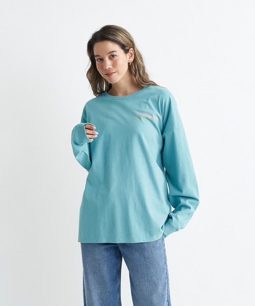 ROXY(ロキシー)の「【ZOZO別注アイテム】TOUR DE ROXY L/S TE/ロキシーバックプリント長袖ロンT(Tシャツ/カットソー・レディース・グリーン/ホワイト/ブラック・FREE)」の15枚目の写真