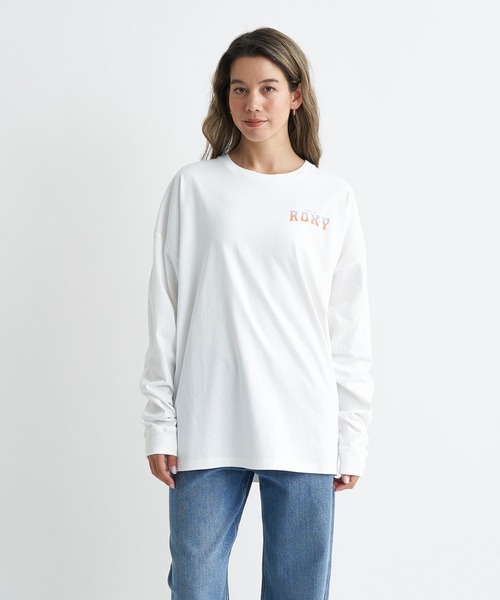 ROXY(ロキシー)の「【ZOZO別注アイテム】TOUR DE ROXY L/S TE/ロキシーバックプリント長袖ロンT(Tシャツ/カットソー・レディース・グリーン/ホワイト/ブラック・FREE)」の7枚目の写真