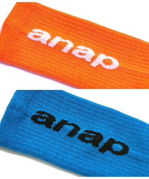 ANAP(アナップ)の「anapロゴソックス(ソックス/靴下・レディース・ブルー/オレンジ/ブラック/グリーン/ホワイト・FREE)」の17枚目の写真