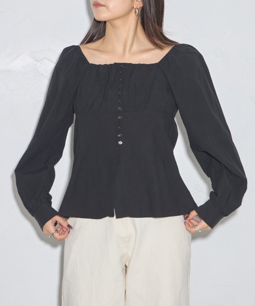 切り替えしボタンブラウス（シャツ/ブラウス）｜leimn（レイムン） 5,933円