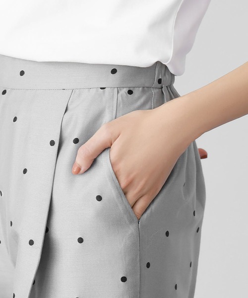 ELFRANK（エルフランク）の「ドットジャガードテーパードパンツ
