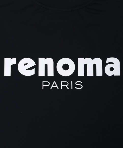 renoma モックネック　レノマパリス　ゴルフ　ロゴ　白　Ｌ MOCK NECK PULLOVER SS（Tシャツ/カットソー）｜renoma GOLF