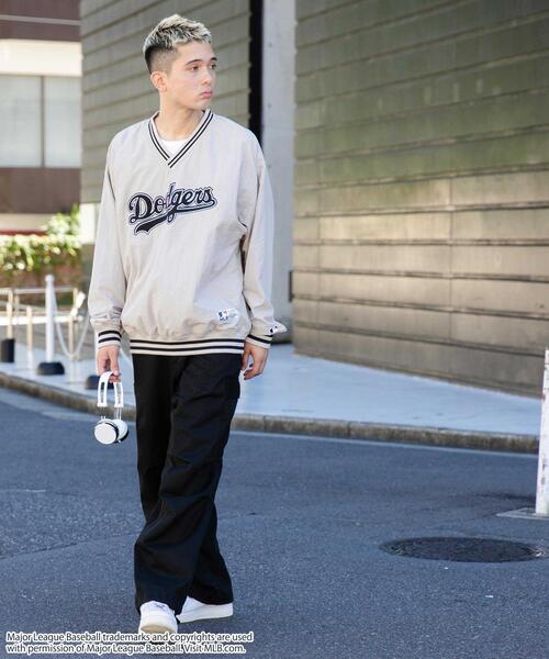 MLB（メジャーリーグベースボール）の「∴WEGO/別注MLBナイロンプルオーバー（ジャージ・メンズ・ブラック/ライトグレー/ダークグレー・MEDIUM/LARGE）」の17枚目の写真