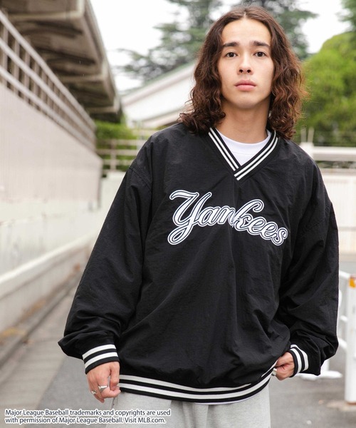 MLB（メジャーリーグベースボール）の「∴WEGO/別注MLBナイロンプルオーバー（ジャージ・メンズ・ブラック/ライトグレー/ダークグレー・MEDIUM/LARGE）」の13枚目の写真