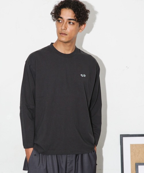 PENNEYS(ぺニーズ)の「「Penney's別注」ワンポイントTシャツロンT(Tシャツ/カットソー・メンズ・モカ/スミクロ/ホワイト・S/L/M)」の1枚目の写真